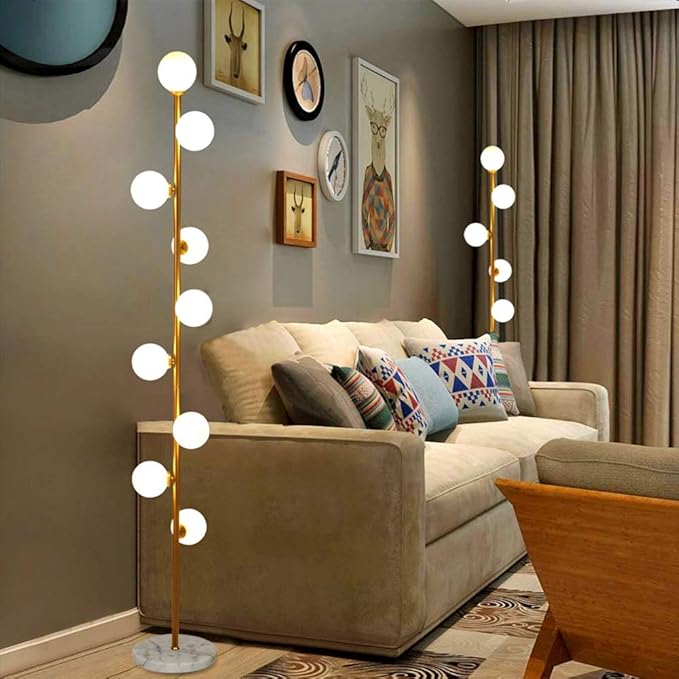 Hsyile Lighting KU300198 Cozy Elegant Modern Creative Floor Lamp for Living Room,Bedroom,Office,9 Lights - LeafyLoom
