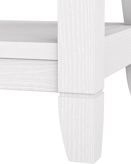 Bush Furniture Key West Tall 5 Shelf Bookcase in Pure White Oak - LeafyLoom
