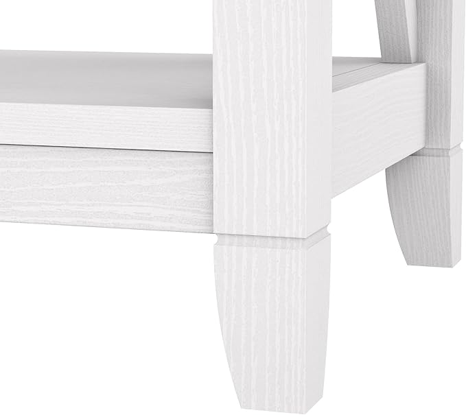 Bush Furniture Key West Tall 5 Shelf Bookcase in Pure White Oak - LeafyLoom