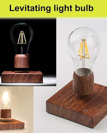 Magnetic Levitating Floating Wireless LED Light Bulb Desk Lamp for Unique Gifts, Room Night Light, Home Office Decor Tech Toys - LeafyLoom