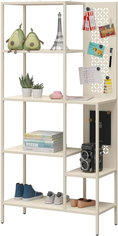 Mr. Kate Annie Metal Bookcase, Parchment - LeafyLoom