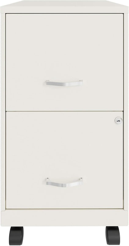 LYS SOHO File/File Mobile File Cabinet, White - LeafyLoom