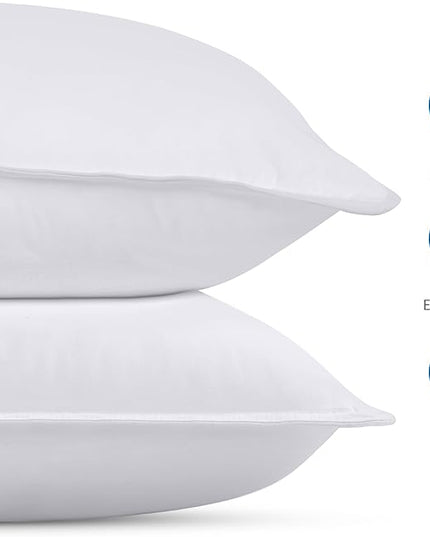 Utopia Bedding Bed Pillows for Sleeping (White), King Size, Set of 6, Hotel Pillows, Cooling Pillows for Side, Back or Stomach Sleepers - LeafyLoom