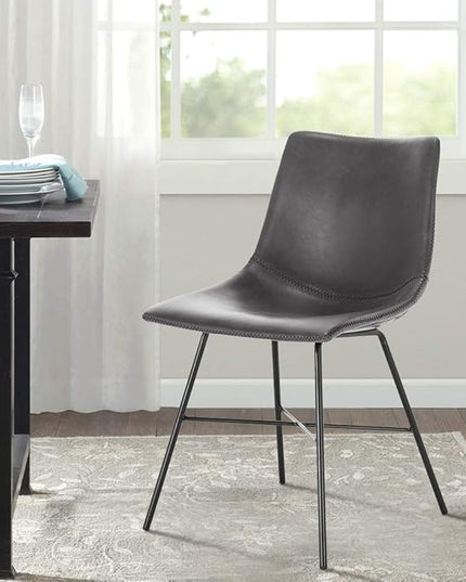 Poly and Bark Paxton Dining Chair, Set of 2 Grey - LeafyLoom