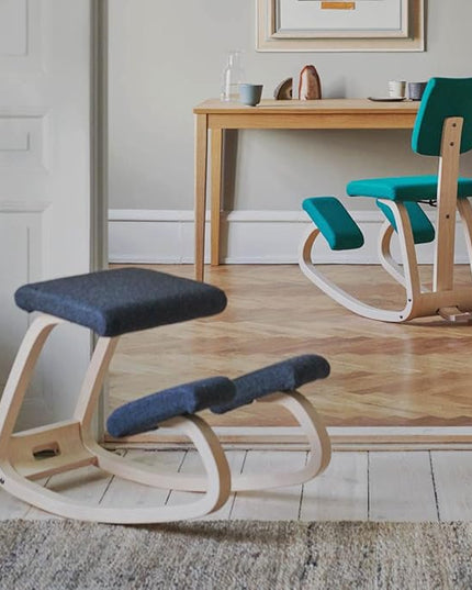 Varier Variable Balans, Original Kneeling Chair, Ergonomic Office Chair, 10-year Limited Warranty, Designed by Peter Opsvik Black/Natur - LeafyLoom