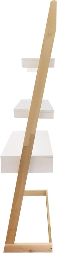 American Trails Freestanding Ladder Desk With Drawer, Natural Maple/White - LeafyLoom