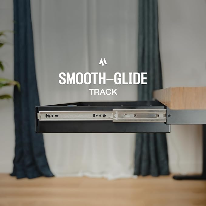 Under Desk Drawer For Desk, Standing Desk Drawer Attachment Under Desk Drawer Slide Out, Carbon Steel Office Drawers Under Desk Pull Out Undermount Drawer, Sliding Underdesk Drawer - 21.5*14*2.8 in - LeafyLoom