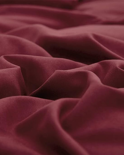 Burgundy Comforter Set Cal King Size Dark Red Bedding Set Pure Burgundy Beddig Soft Durable Quilt Set Women Durable Lightweight Plain Burgundy Blanket Men Breathable Dark Red Bed Comforter Set - LeafyLoom