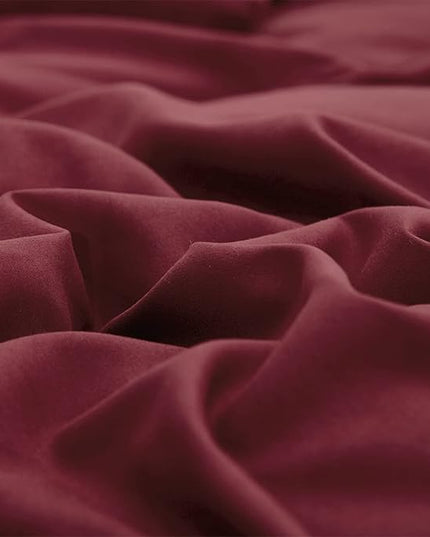 Burgundy Comforter Full Size Dark Red Bedding Set Soft Pure Burgundy Comforter Set Durable Burgundy 3 PCs Bed Set 1 Comforter with 2 Pillowcases - LeafyLoom