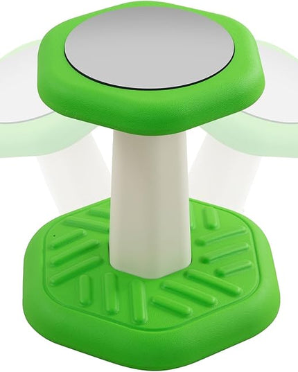 Kids Wobble Stool Chair Seat, Flexible Classroom Seating Improves Focus, Posture & Helps ADHD/ADD. Wobble Stools for Classroom Seating, Ages 3-8, Blue+Green - LeafyLoom