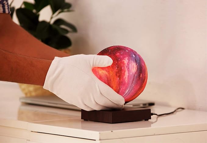 VGAzer Levitating Moon Lamp Floating and Spinning in Air Freely with Gradually Changing LED Lights Between 7 Colors,Decorative Light for Kids Lover Friends (Square Base) - LeafyLoom