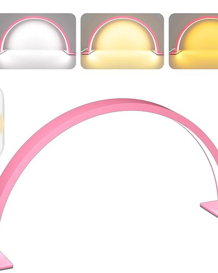 Half Moon Light Nail Desk Lamp, Arch Light for Nail Techs, 22'' Pro Table Lamp for Nails,Tattoo,Eyebrows,Lash Extensions, Skincare, Nail Tech Lamp | Manicure Led Light | Lash Tech Light - LeafyLoom