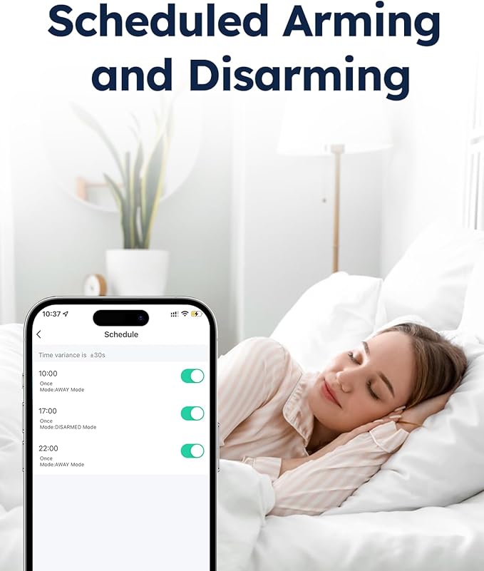 WiFi Door Alarm System, Wireless DIY Smart Home Security System, with Phone APP Alert, 8 Pieces-Kit (Alarm Siren, Door Window Sensor, Remote), Work with Alexa, for House, Apartment, by tolviviov tolviviovDirect
