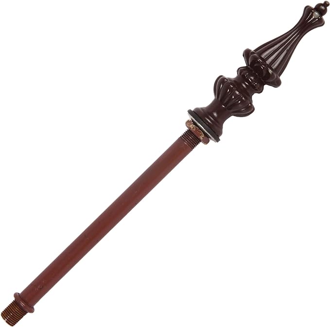 Bieye SS008 Lampshade Support with Finial for Tiffany Style Stained Glass Floor Lamp Table Lamp (Male End) - LeafyLoom