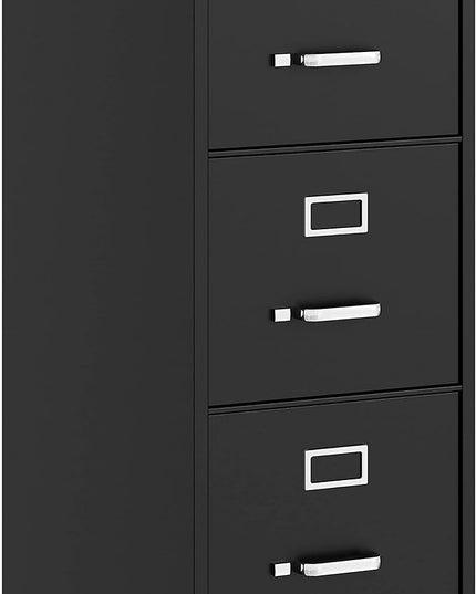 Lorell Fortress Commercial File Cabinet, Black - LeafyLoom