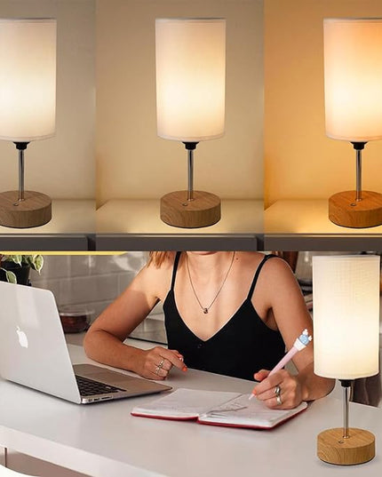Cordless Lamps Table Lamp Small Light Bedroom Office Desk Battery Operated Rechargeable Dimmable Touch 5000mah Led Portable Outdoor Memory Night Patio Dining Wireless Restaurants Home (White) - LeafyLoom