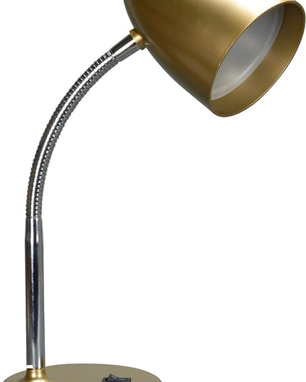 LED Desk Lamp, Flexible Gooseneck with Table lamp, 3.5W 240LM 4000K Cool White Study Lamps for Bedroom and Office, Eye Protection, ETL Listed,Gold - LeafyLoom