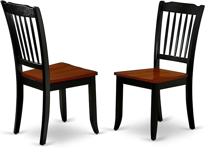 East West Furniture ANDA3-BCH-W Antique 3 Piece Set for Small Spaces Contains a Round Table with Pedestal and 2 Kitchen Dining Chairs, 36x36 Inch - LeafyLoom