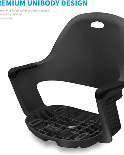 Kids Desk Chair: Ergonomic Kids Computer Chair | Adjustable Kids Office Chair with Wheels & Arms | Study Chair for Girls and Boys - Kids Chair Desk with Wheel Covers (Piano Black) - LeafyLoom