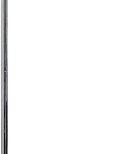 Simple Designs LF1036-CHR Antique Style Industrial Iron Lantern Floor Lamp with Glass Shade, Chrome - LeafyLoom