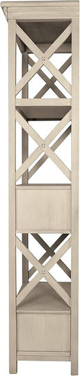 Signature Design by Ashley Bolanburg Cottage Chic Display Cabinet or Bookcase, Antique White - LeafyLoom