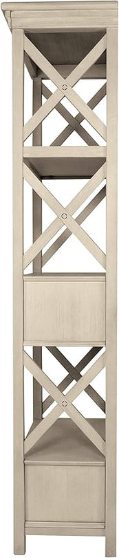 Signature Design by Ashley Bolanburg Cottage Chic Display Cabinet or Bookcase, Antique White - LeafyLoom