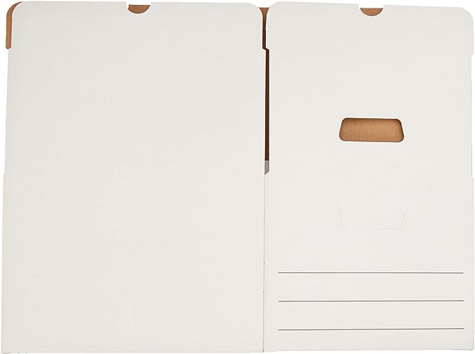 Amazon Basics Medium Duty Storage/Filing Boxes With Lid and Handles, Legal/Letter Size, 12-Pack, White, 16.2" L x 12.5" W x 10.5" H - LeafyLoom