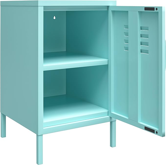 Novogratz Cache Metal Locker, Mint End Table - LeafyLoom