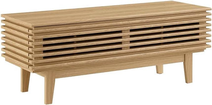 Modway Render Mid-Century Modern Low Profile 46 Inch TV Stand in Oak, 46" - LeafyLoom