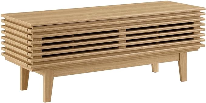 Modway Render Mid-Century Modern Low Profile 46 Inch TV Stand in Oak, 46" - LeafyLoom