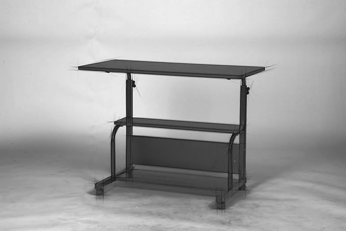 Portable Rolling Desk Adjustable Laptop Desk Small Standing Desk Home Office Desks for Small Spaces Table, 31.5" Black Uplift Student Study Desk Mobile Computer Work Desk on Wheels - LeafyLoom