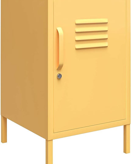 Novogratz Cache Metal Locker, Yellow End Table - LeafyLoom
