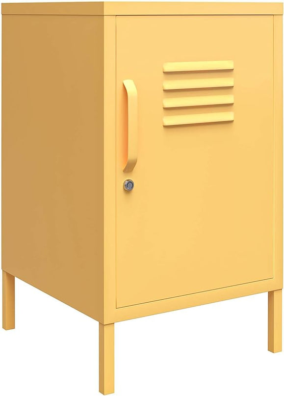 Novogratz Cache Metal Locker, Yellow End Table - LeafyLoom