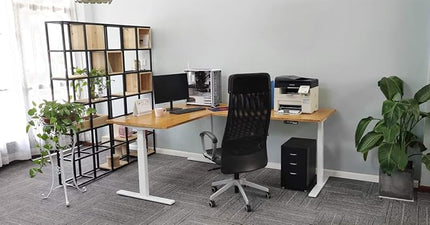 VWINDESK 80 x 30 x 1 Inch 100% Solid Bamboo Desk Table Top Only,for Standing Desk Home Office Desk with 80mm grommets(Right Angle) - LeafyLoom