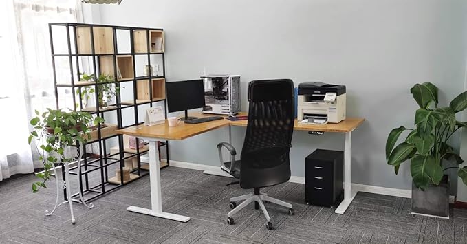 VWINDESK 80 x 30 x 1 Inch 100% Solid Bamboo Desk Table Top Only,for Standing Desk Home Office Desk with 80mm grommets(Right Angle) - LeafyLoom