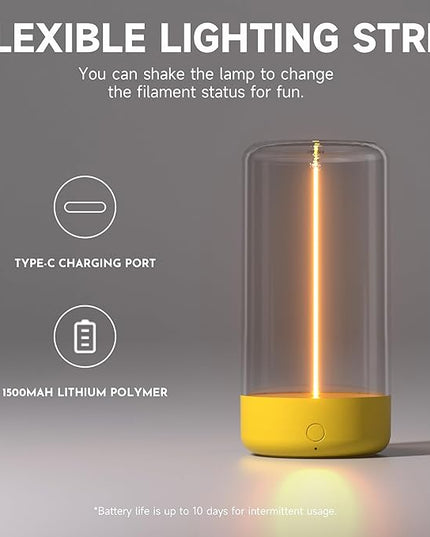 Mini Minimalist Table Lamp Cordless LED Desk Lamp Rechargeable Modern Night Lights Portable Nightstand Lamps Unique Ambient Light Mood Lighting for Bedroom, Beside, Nursery - LeafyLoom