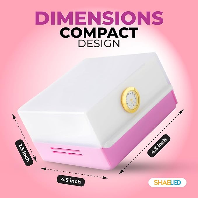 Kosher for Shabbos, LED Reading Lamp with Drawer, Table lamps and nightlight for Living Rooms, Bedrooms, Baby Nursery, Home Office, Reading, Bulb lasts 50,000 hours, (Pink) - LeafyLoom