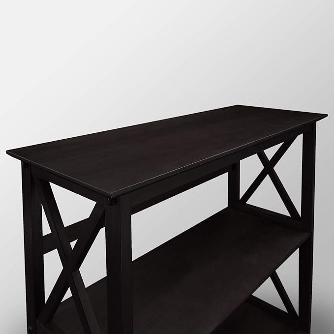 Casual Home Montego 3-Shelf Bookcase, Black (New) - LeafyLoom