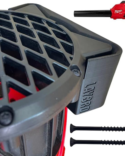 Milwaukee M18 Leaf Blower Wall Mount Compatible with 2724-20, 2724-21 - Heavy-Duty Black Wall Mounting Bracket Holder Storage Hook - LeafyLoom