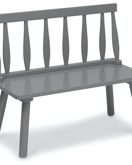 Delta Children Windsor Bench, Grey - LeafyLoom