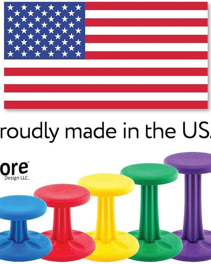 Kore Kids Preschool Wobble Chair - Flexible Seating Stool for Classroom, Preschool, Kindergarten & Elementary School - Age 4-5 yrs, Green (12in) - LeafyLoom