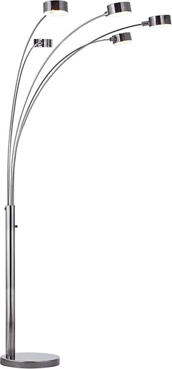 Artiva USA Micah - 5 Arc Floor Lamp w/Dimmer Switch, 360 Degree Rotatable Shades - Bright & Attractive, Brushed Black Nickel - LeafyLoom