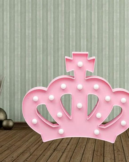 OSALADI Crown Night Light Crown Shaped Light Creative Night Light Crown LED Light Princess Night Light LED Night Lamp Decorative Night Lamp Without Batteries, Pink - LeafyLoom