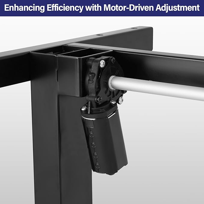 TOPSKY Single Motor 2-Stage Electric Adjustable Standing Computer Desk for Home and Office with 27.1"-44.8" Adjustable Height Range DF00.01 (White Frame only) - LeafyLoom