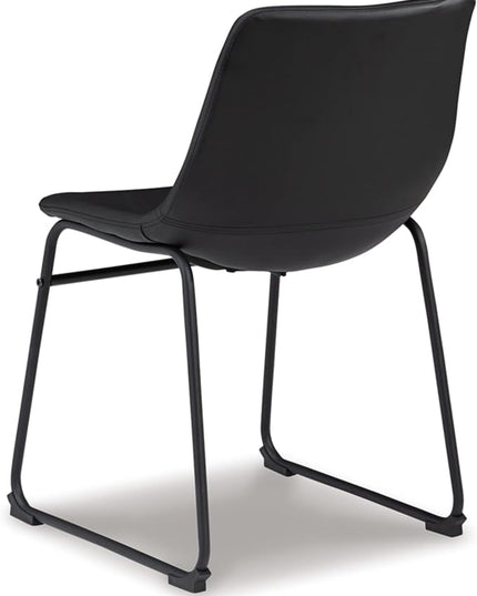 Signature Design by Ashley Centiar Mid Century Dining Room Bucket Chair, 2 Count, Black - LeafyLoom