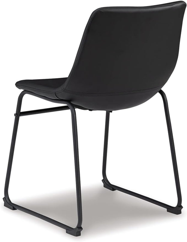 Signature Design by Ashley Centiar Mid Century Dining Room Bucket Chair, 2 Count, Black - LeafyLoom
