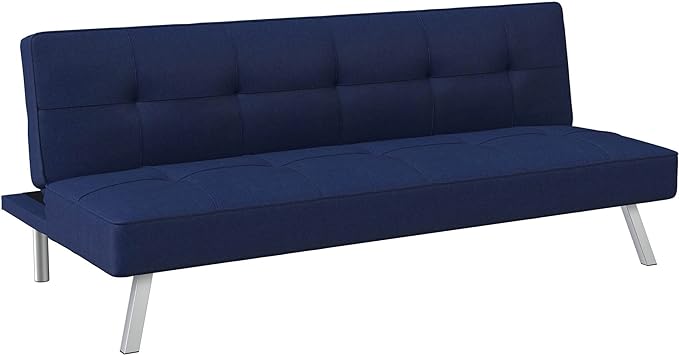 Serta Rane Futon, Navy Blue - LeafyLoom