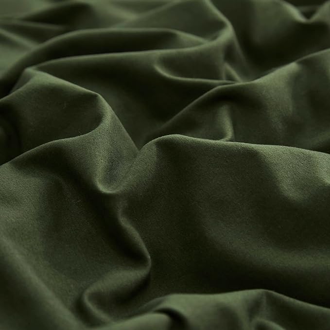 Army Green Comforter Set King Olive Green Bedding Set Dark Green Comforter Set King Men Breathable Deep Green Bedding Set Women Soft Olive Green King Size Comforter Set Skin Friendly Bedding - LeafyLoom