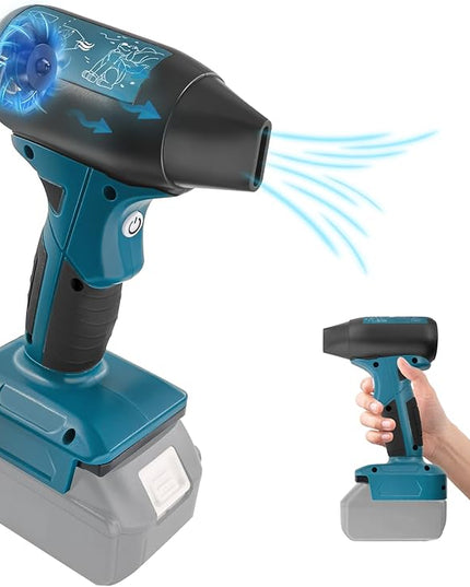 Mini Jet Blower Portable Violent Turbo Fan for Makita 18V Battery, 4-Speed Wireless High Speed Handheld Fan, for Computer Key Board Cleaning,Hair Drying,Camping,Outdoors,Car (No Battery) - LeafyLoom