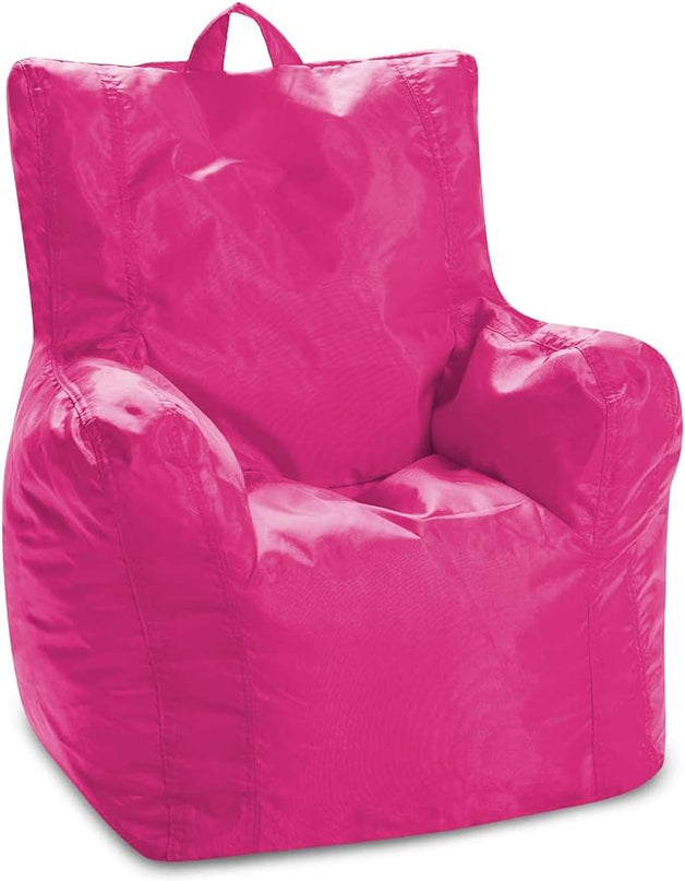 Posh Creations Bean Bag Structured Seat for Toddlers and Kids, Comfy Chair for Children, Pasadena, Pink - LeafyLoom